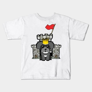 Funny schnauzer is the king of the castle Kids T-Shirt